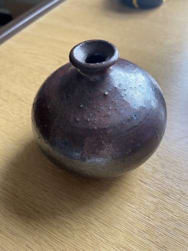 Studio pottery vase tea - pottery, dust